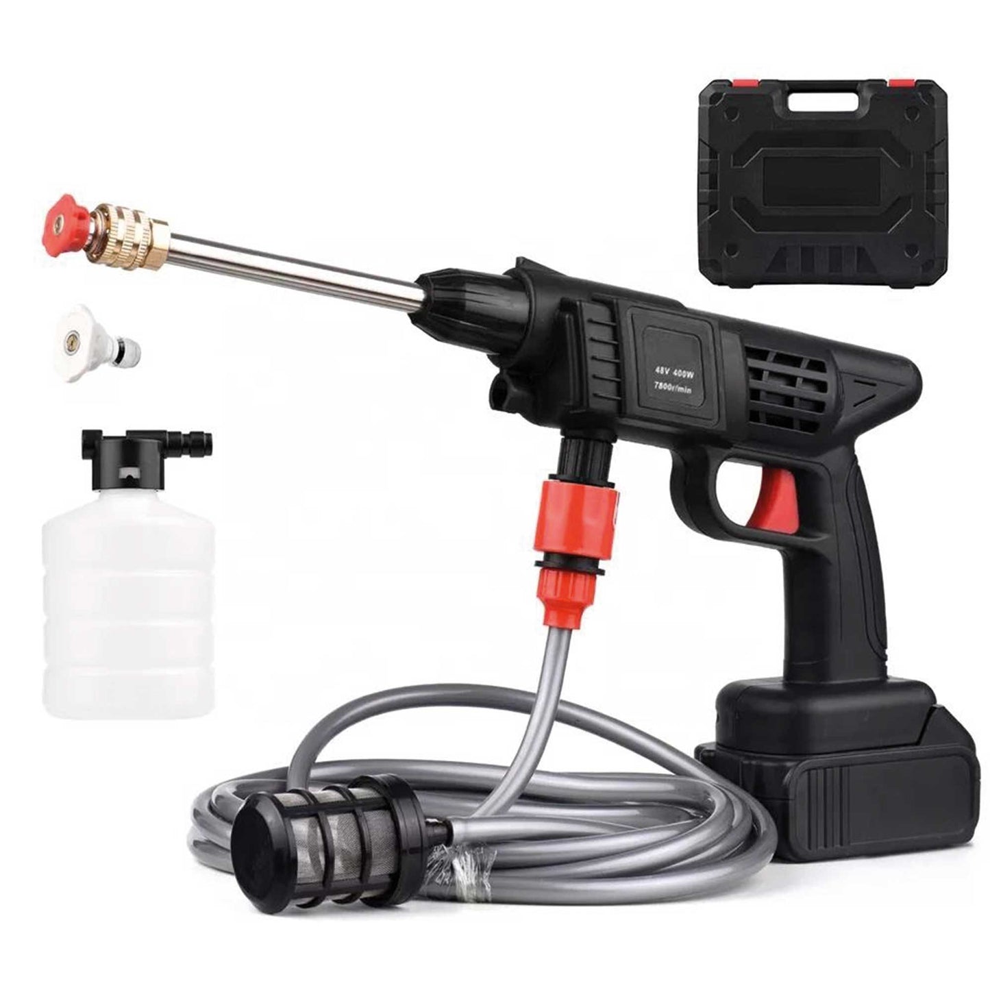 🚿⚡ Hidrolavadora inalámbrica portátil 48V con 2 baterías recargables ⚡🚿