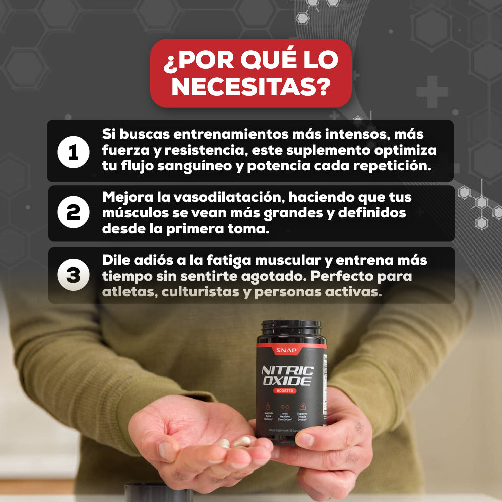 🏋️‍♂️ Nitric Oxide Booster – Potencia tu rendimiento