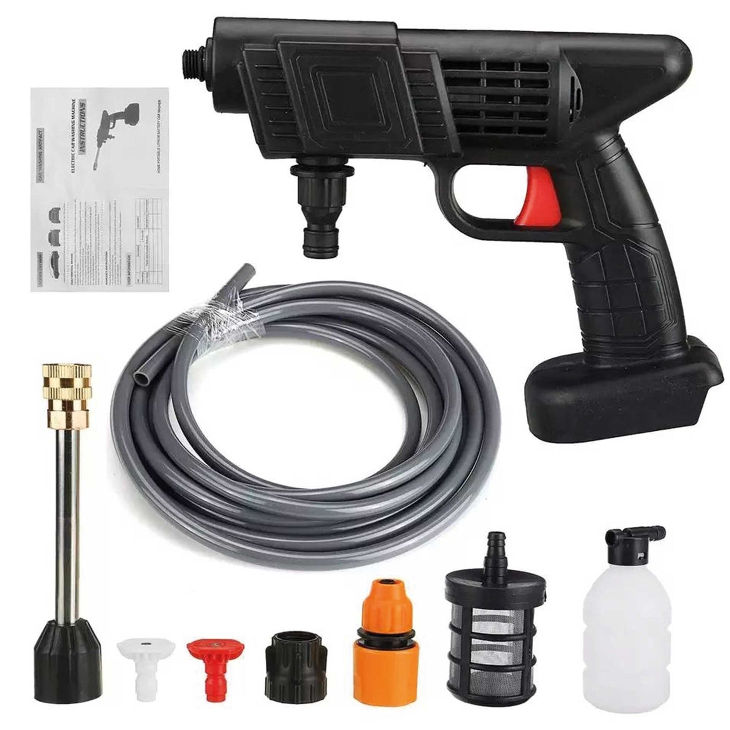 🚿⚡ Hidrolavadora inalámbrica portátil 48V con 2 baterías recargables ⚡🚿